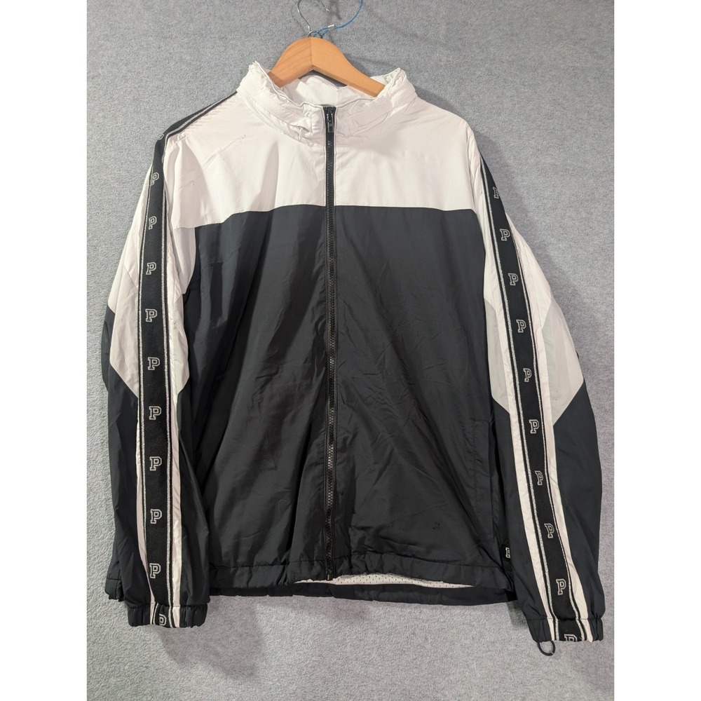 Victoria's Secret PINK Windbreaker Jacket Retro Thrashed Distressed Y2K Style M